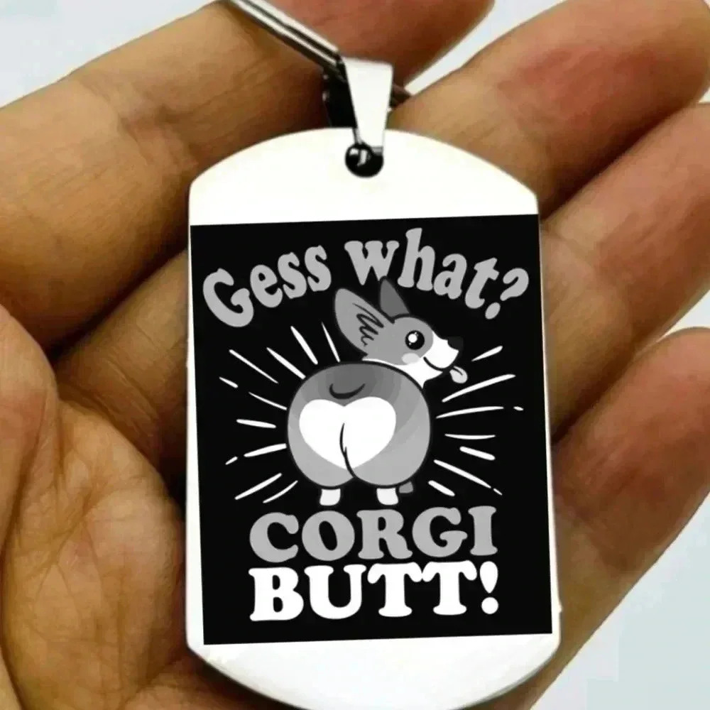 Corgi butt hot funny baby quote dog Keychain
